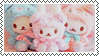 Trio of cute animal plushies